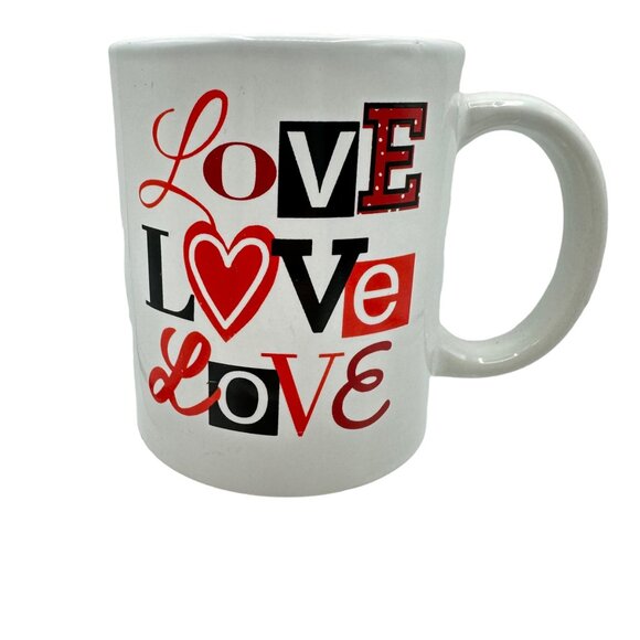 Just For You Love Mug Coffee Tea Valentines Day Anniversary 4" Tall Ceramic - Picture 3 of 7